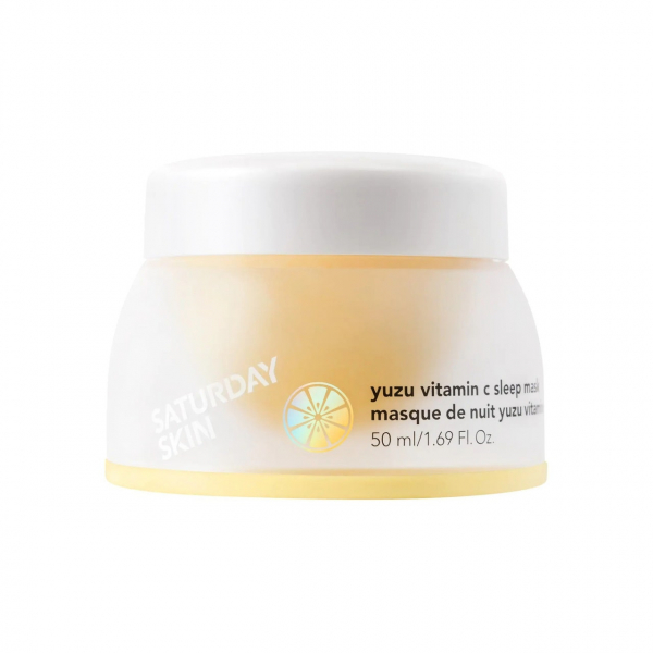 Saturday Skin Yuzu Vitamin C Sleep Mask on white background